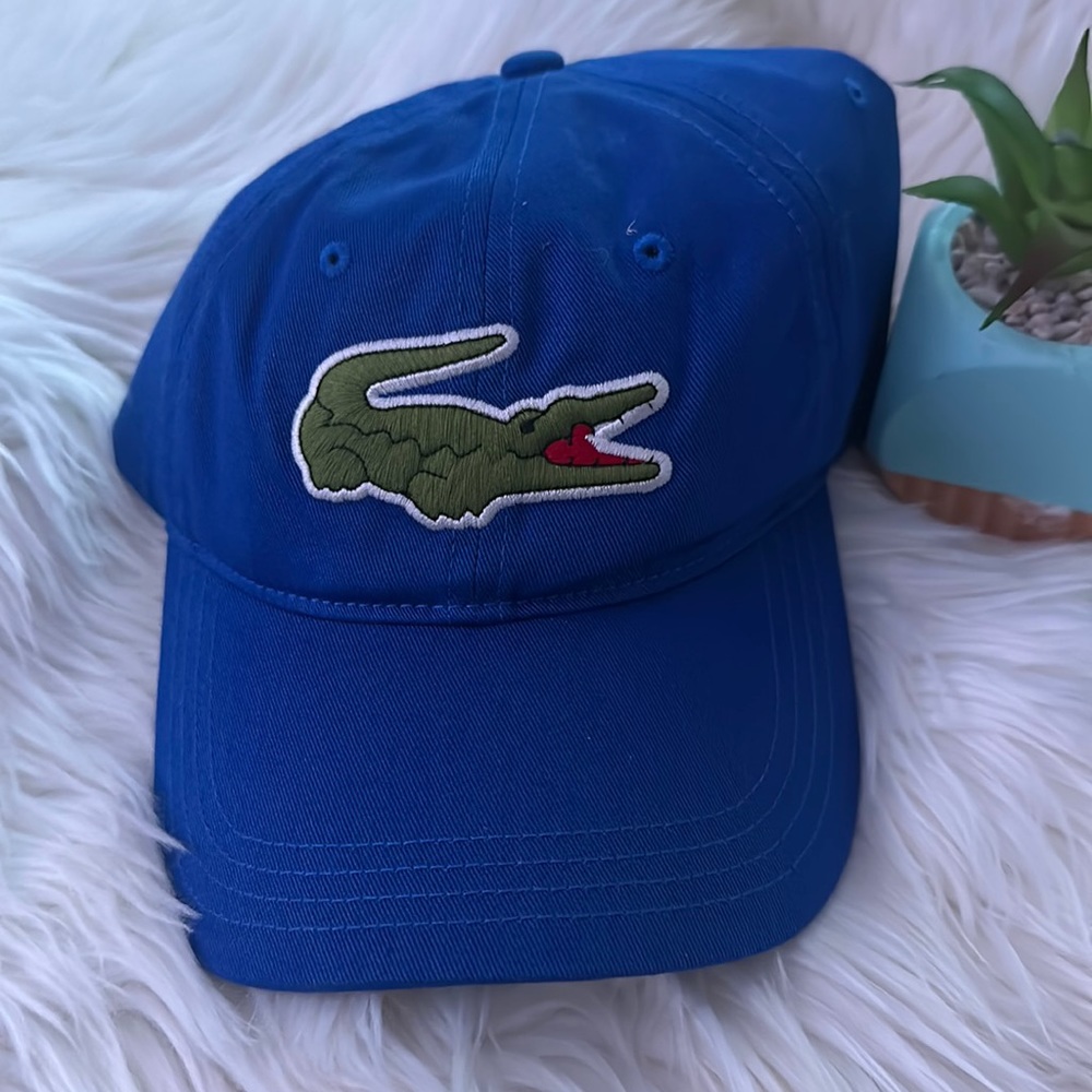 Lacoste Blue Alligator Logo Dads Hat Cap